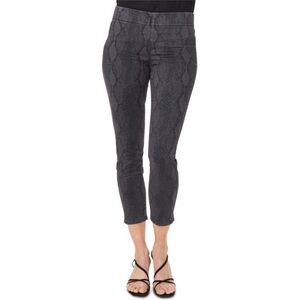 NYDJ Dark Gray Snakeskin Print Pants